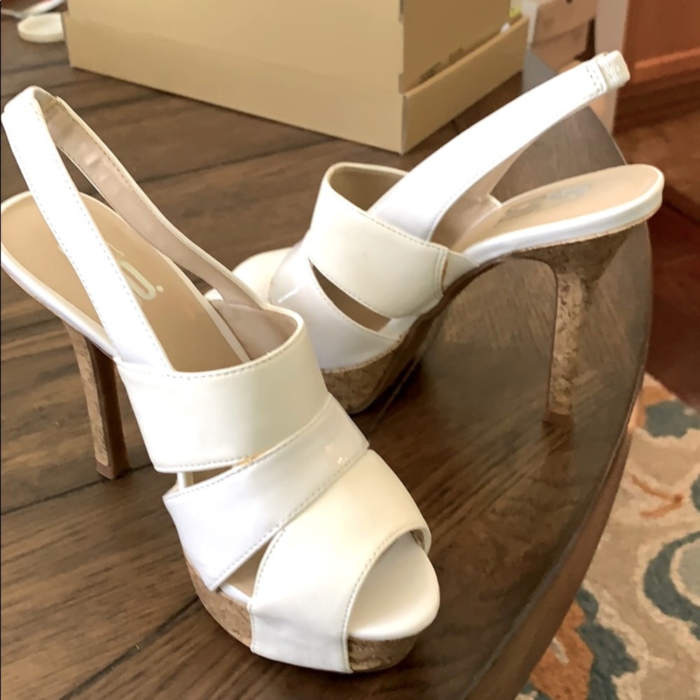 White high heels 4 -5 inch high